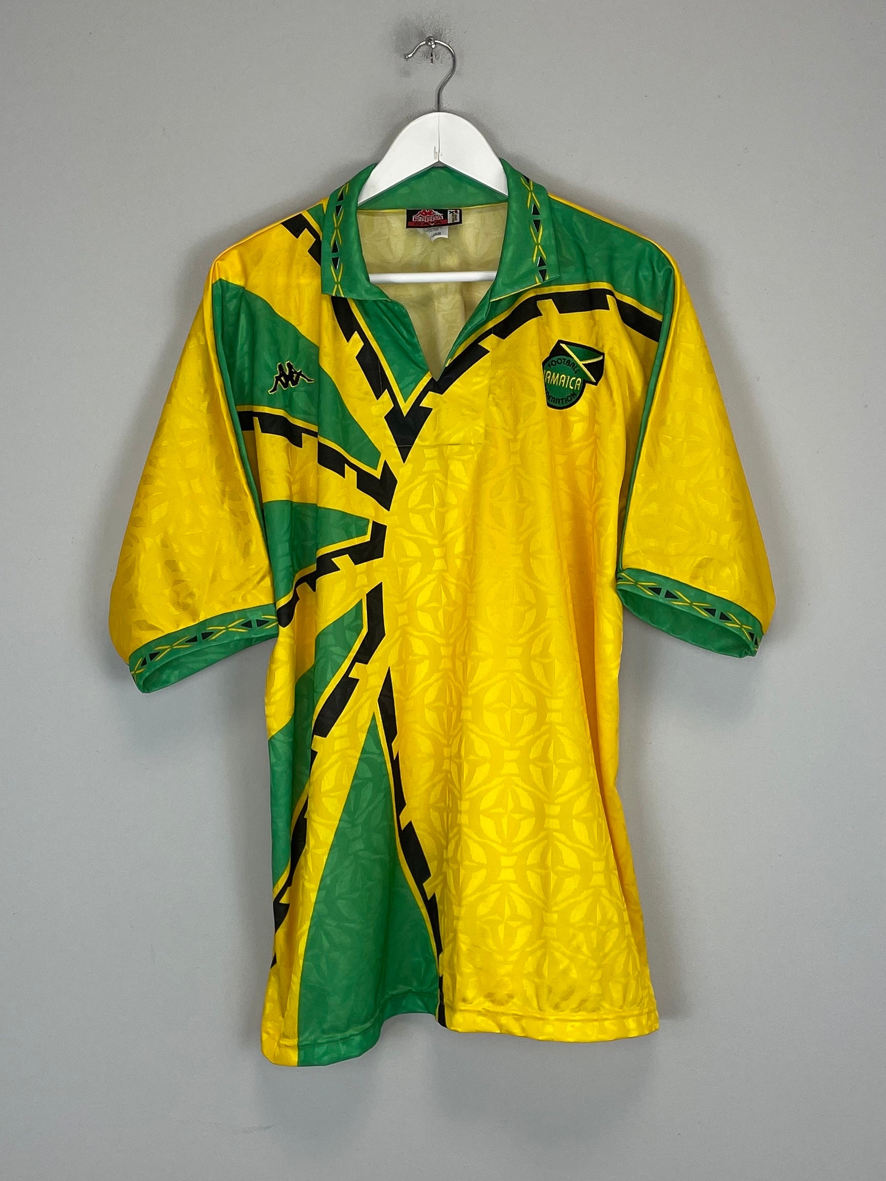 Shop 1997/98 JAMAICA HOME SHIRT (XL) KAPPA, classic football shirts, vintage football shirts & retro soccer jerseys at Cult Kits