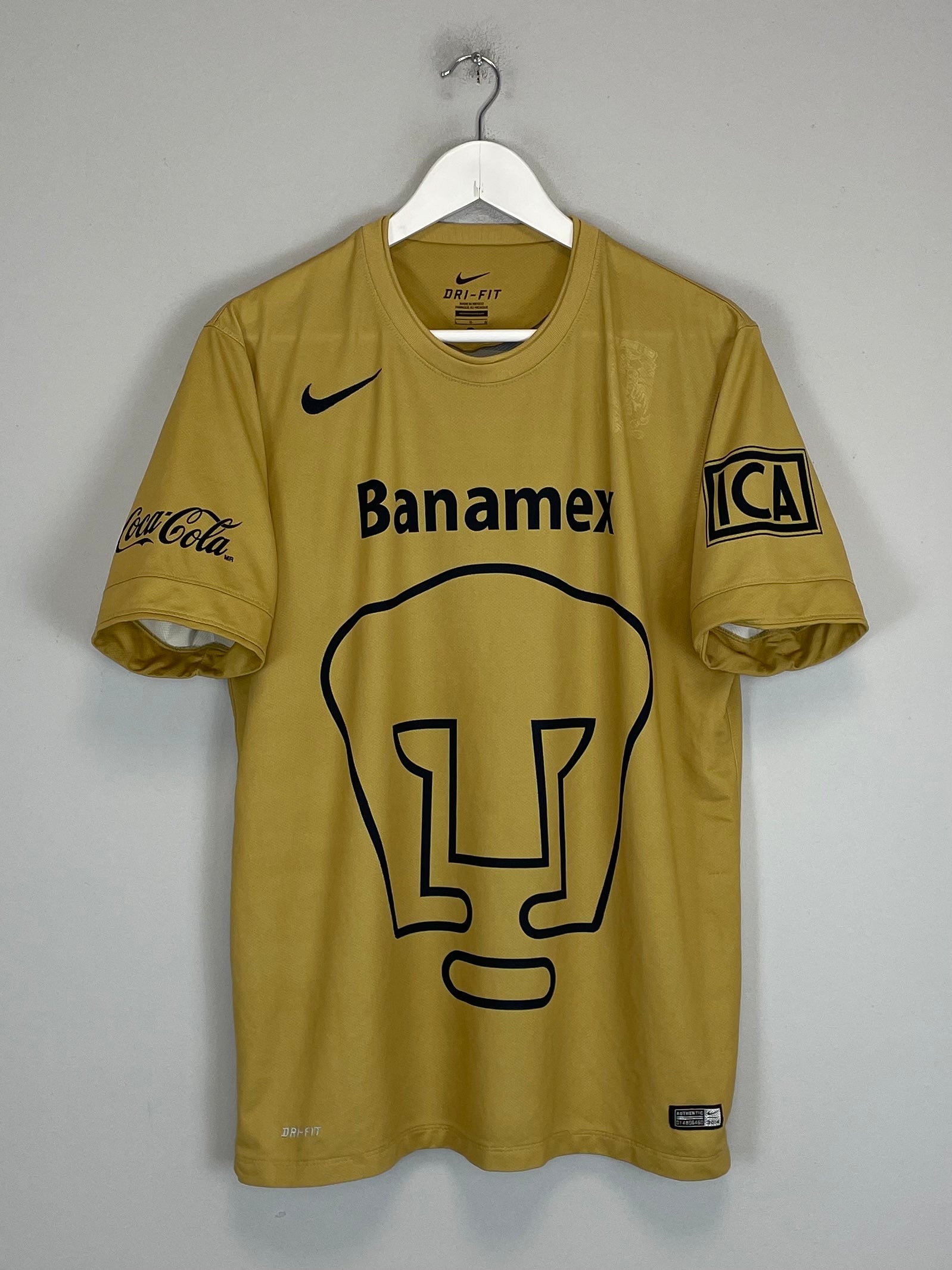 Shop 2014/15 UNAM PUMAS HOME SHIRT (L) NIKE, classic football shirts, vintage football shirts & retro soccer jerseys at Cult Kits