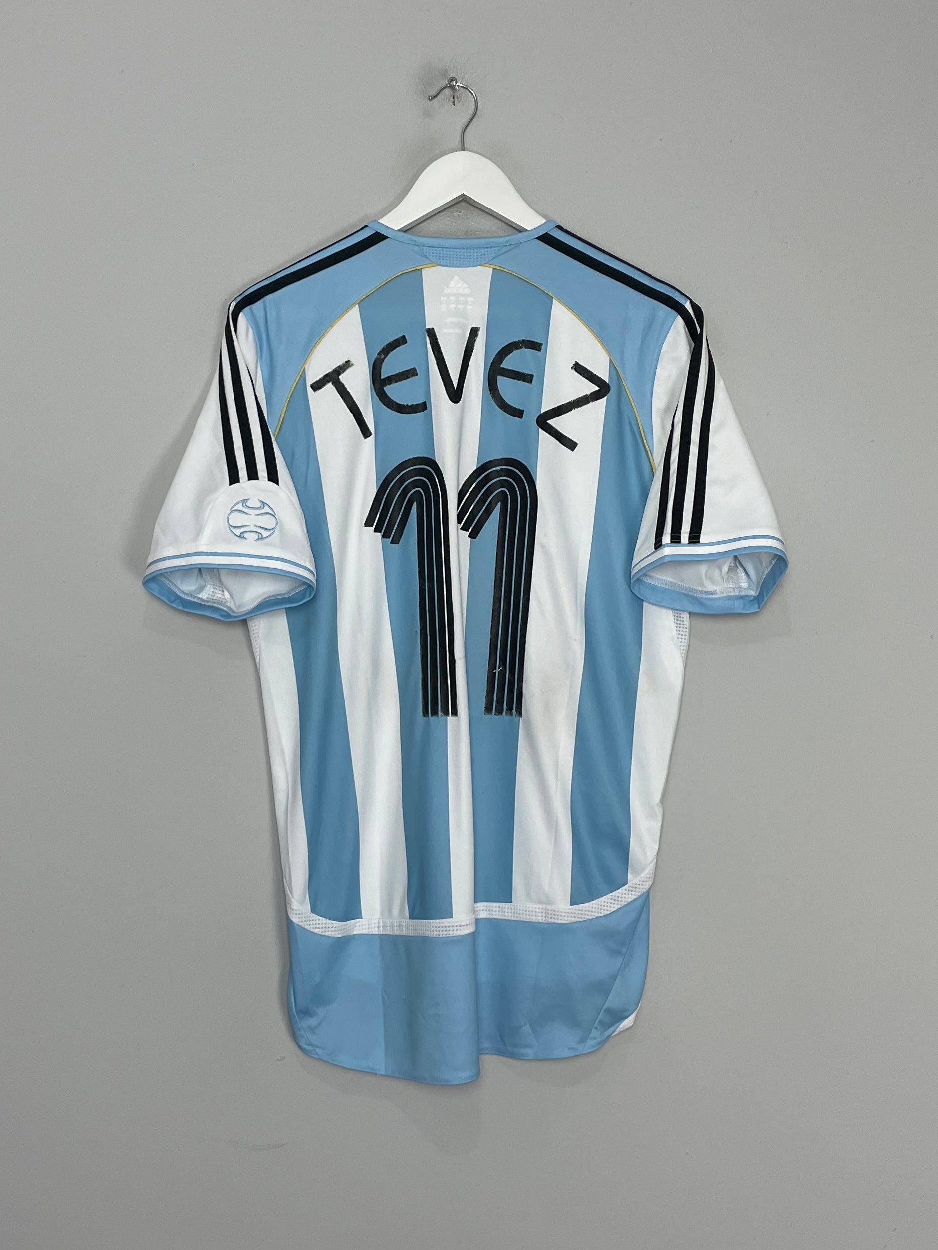 Shop 2006/07 ARGENTINA TEVEZ #11 HOME SHIRT (M) ADIDAS, classic football shirts, vintage football shirts & retro soccer jerseys at Cult Kits