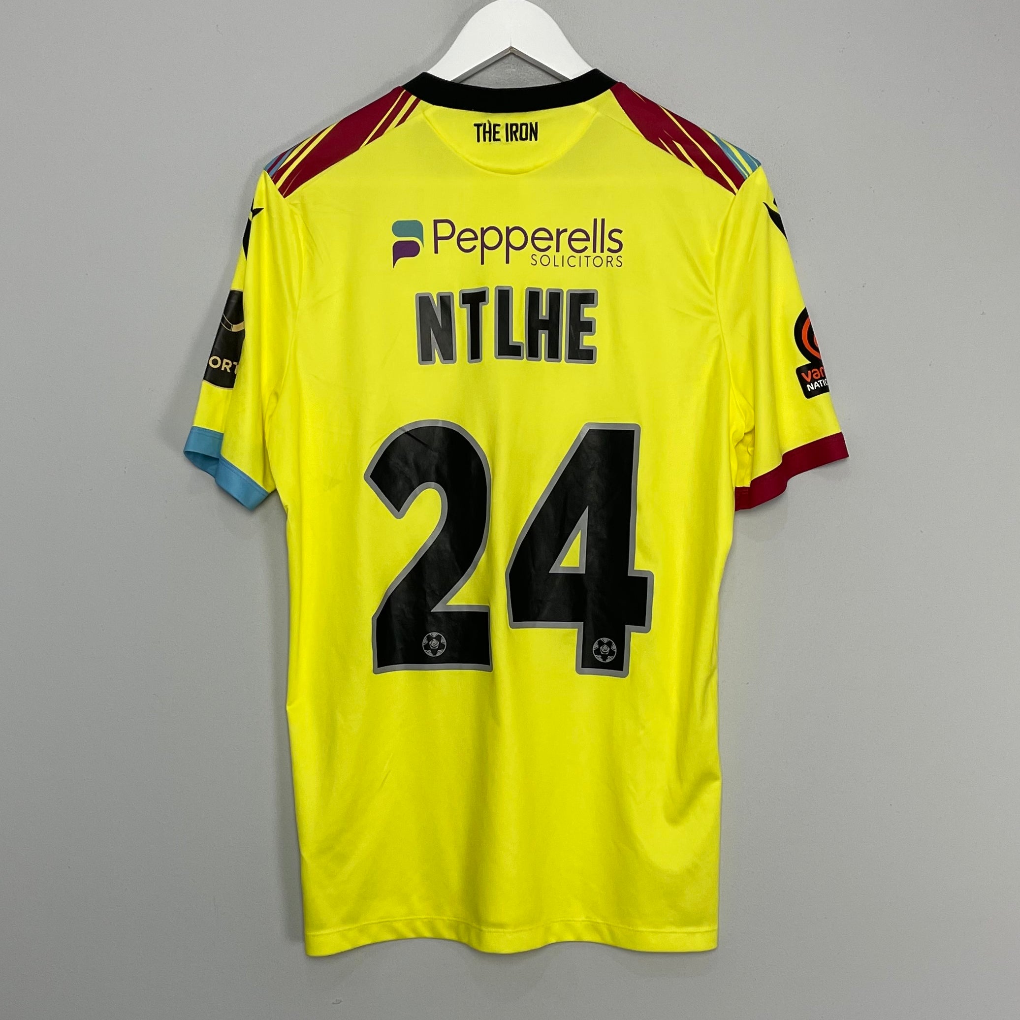 Shop 2022/23 SCUNTHORPE UNITED NTHLE #24 AWAY SHIRT (L) MACRON, classic football shirts, vintage football shirts & retro soccer jerseys at Cult Kits