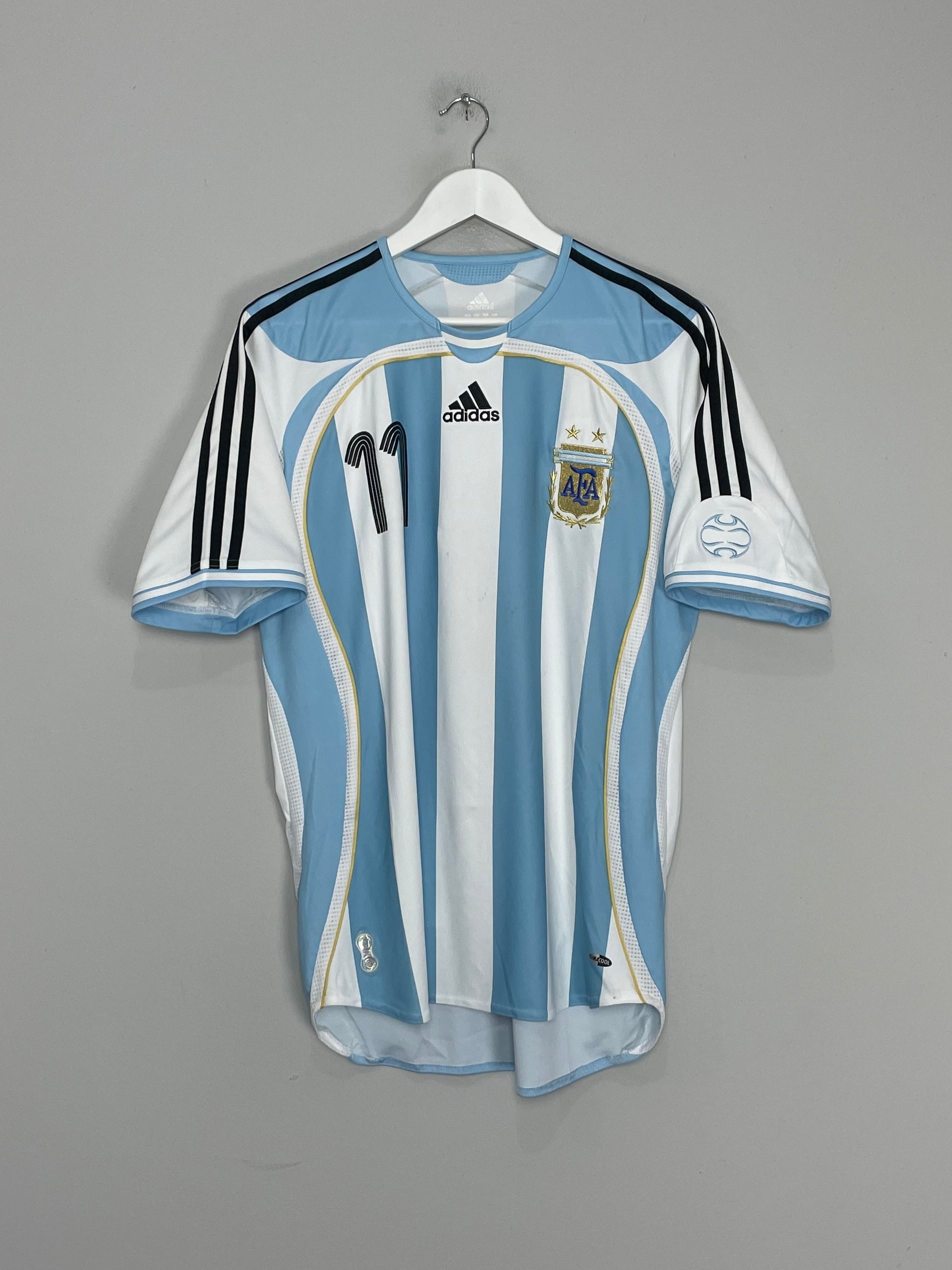 Shop 2006/07 ARGENTINA TEVEZ #11 HOME SHIRT (M) ADIDAS, classic football shirts, vintage football shirts & retro soccer jerseys at Cult Kits