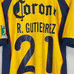Shop 2001/02 CLUB AMERICA R.GUTIERREZ #21 HOME SHIRT (M) NIKE, classic football shirts, vintage football shirts & retro soccer jerseys at Cult Kits