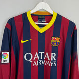 Shop 2013/14 BARCELONA MESSI #10 L/S HOME SHIRT (XL) NIKE, classic football shirts, vintage football shirts & retro soccer jerseys at Cult Kits