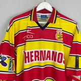 Shop 1998/99 MONARCAS MORELIA HOME SHIRT (XL) ATLETICA, classic football shirts, vintage football shirts & retro soccer jerseys at Cult Kits