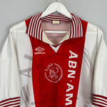 Shop 1996/97 AJAX HOME SHIRT (XL) UMBRO, classic football shirts, vintage football shirts & retro soccer jerseys at Cult Kits