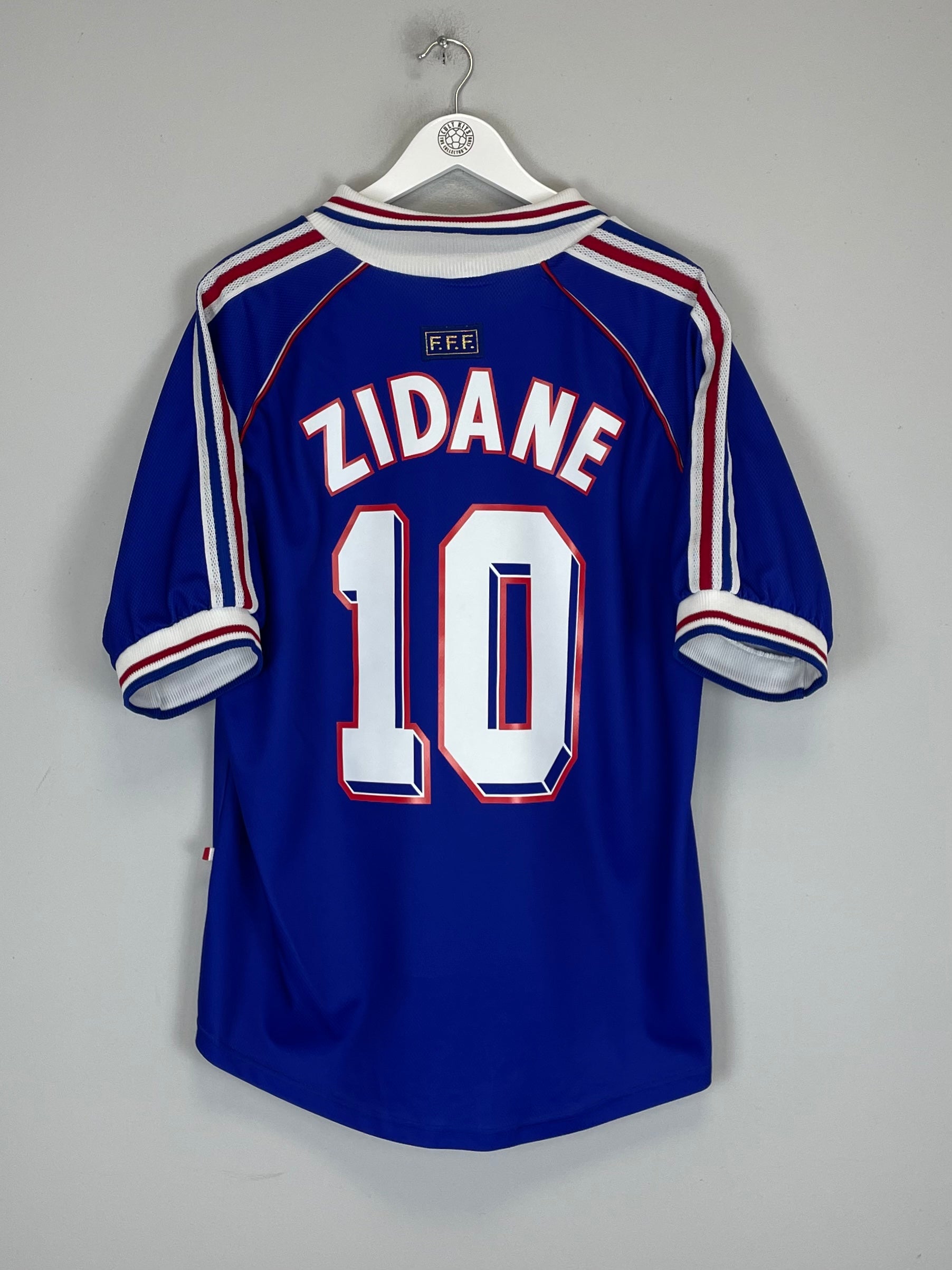 Shop 1998/00 FRANCE ZIDANE #10 *SPECIAL* HOME SHIRT (XL) ADIDAS, classic football shirts, vintage football shirts & retro soccer jerseys at Cult Kits