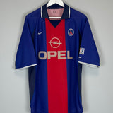 Shop 2000/01 PSG HOME SHIRT (XL) NIKE, classic football shirts, vintage football shirts & retro soccer jerseys at Cult Kits