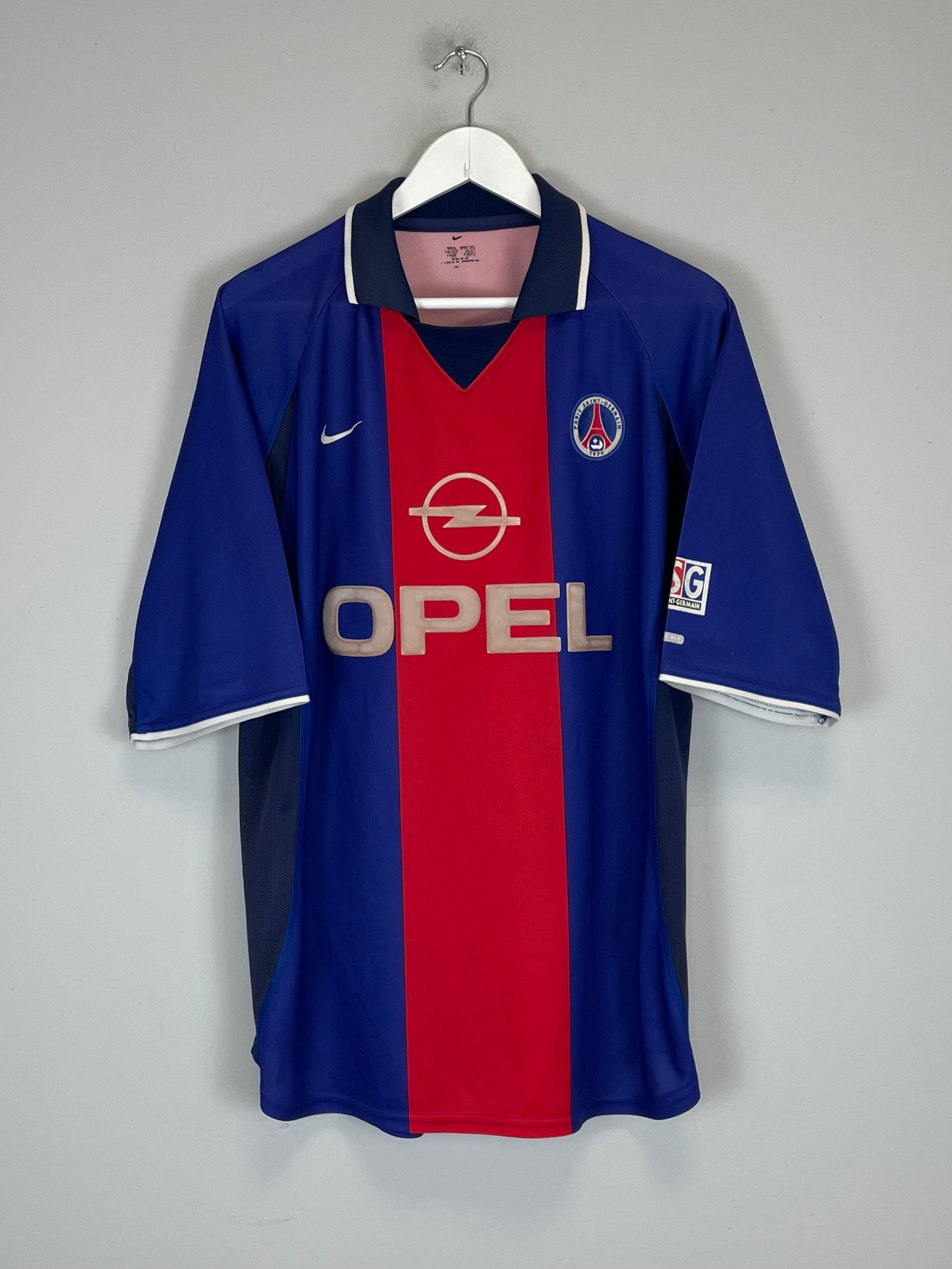 Shop 2000/01 PSG HOME SHIRT (XL) NIKE, classic football shirts, vintage football shirts & retro soccer jerseys at Cult Kits