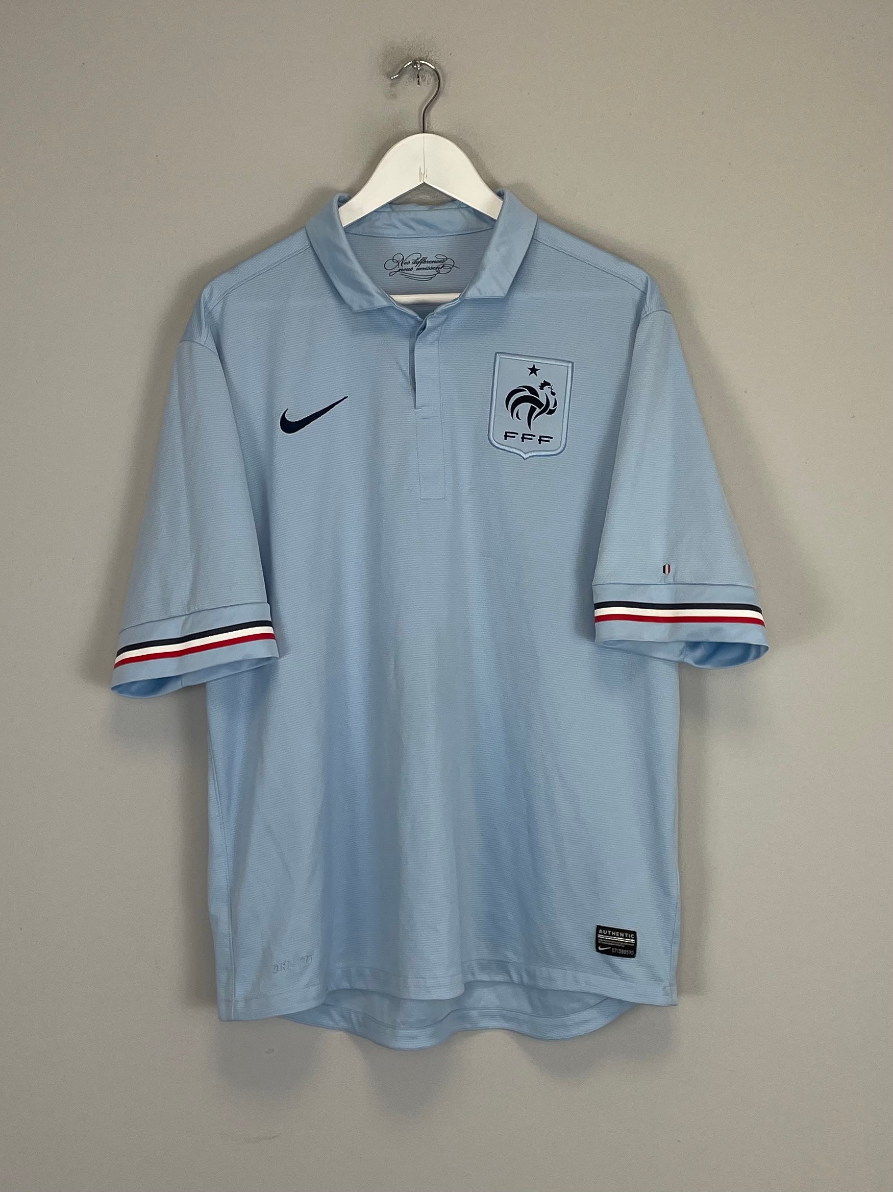 Shop 2013/14 FRANCE AWAY SHIRT (XL) NIKE, classic football shirts, vintage football shirts & retro soccer jerseys at Cult Kits