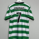 Shop 2004/05 CELTIC JUNINHO #7 *SQUAD SIGNED* HOME SHIRT (L) UMBRO, classic football shirts, vintage football shirts & retro soccer jerseys at Cult Kits
