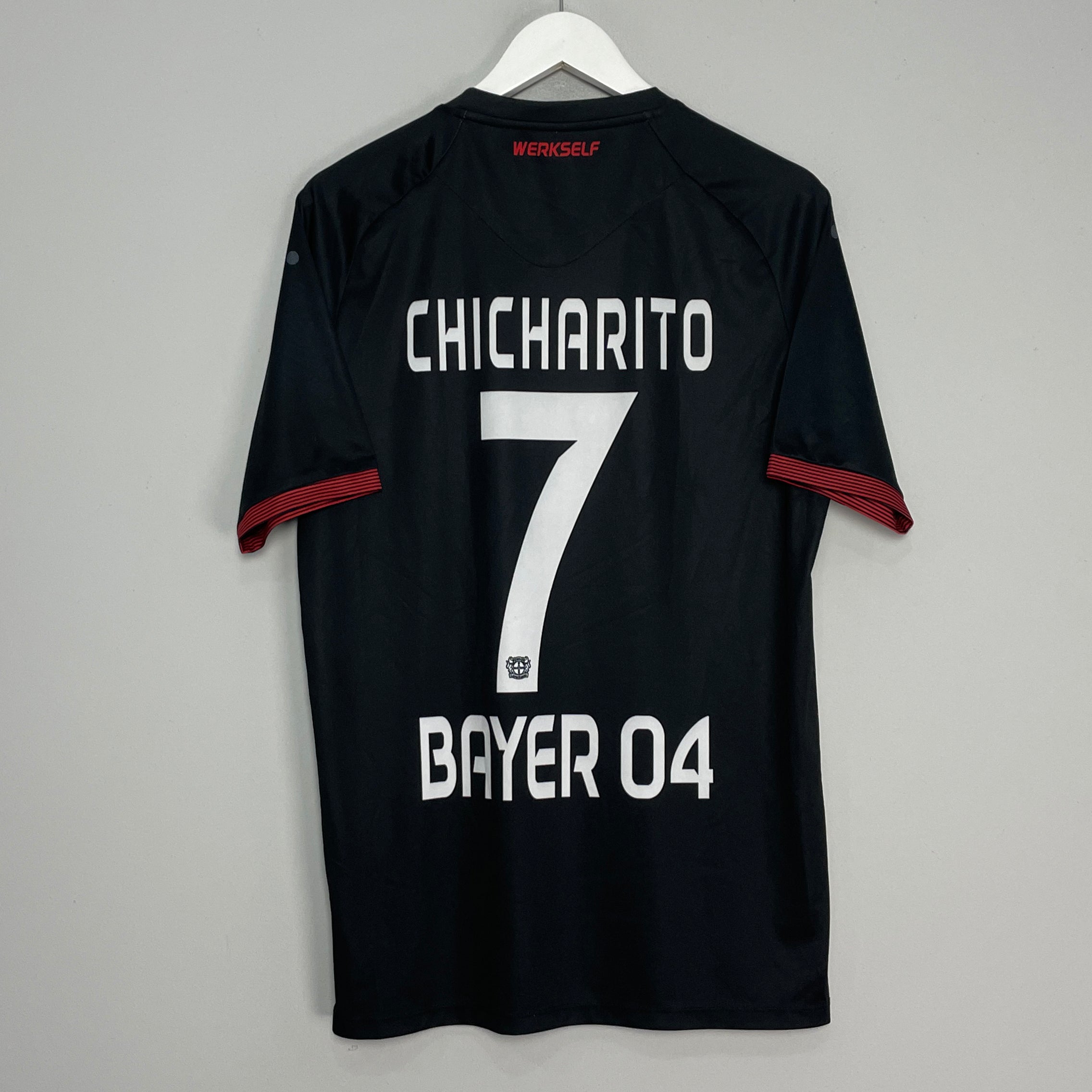 Shop 2016/17 BAYER LEVERKUSEN CHICHARITO #7 HOME SHIRT (L) JAKO, classic football shirts, vintage football shirts & retro soccer jerseys at Cult Kits