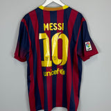 Shop 2013/14 BARCELONA MESSI #10 HOME SHIRT (XL) NIKE, classic football shirts, vintage football shirts & retro soccer jerseys at Cult Kits