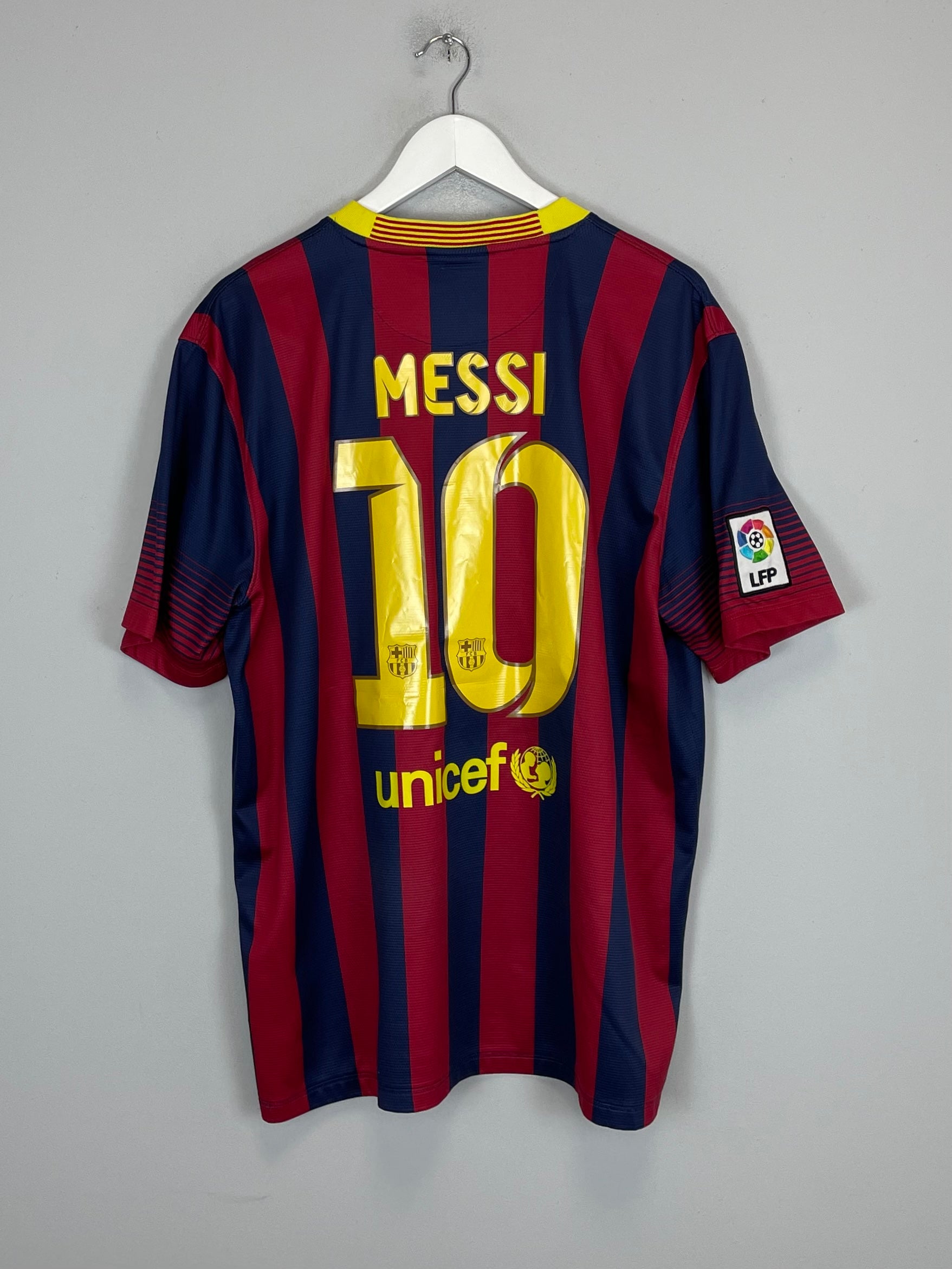 Shop 2013/14 BARCELONA MESSI #10 HOME SHIRT (XL) NIKE, classic football shirts, vintage football shirts & retro soccer jerseys at Cult Kits
