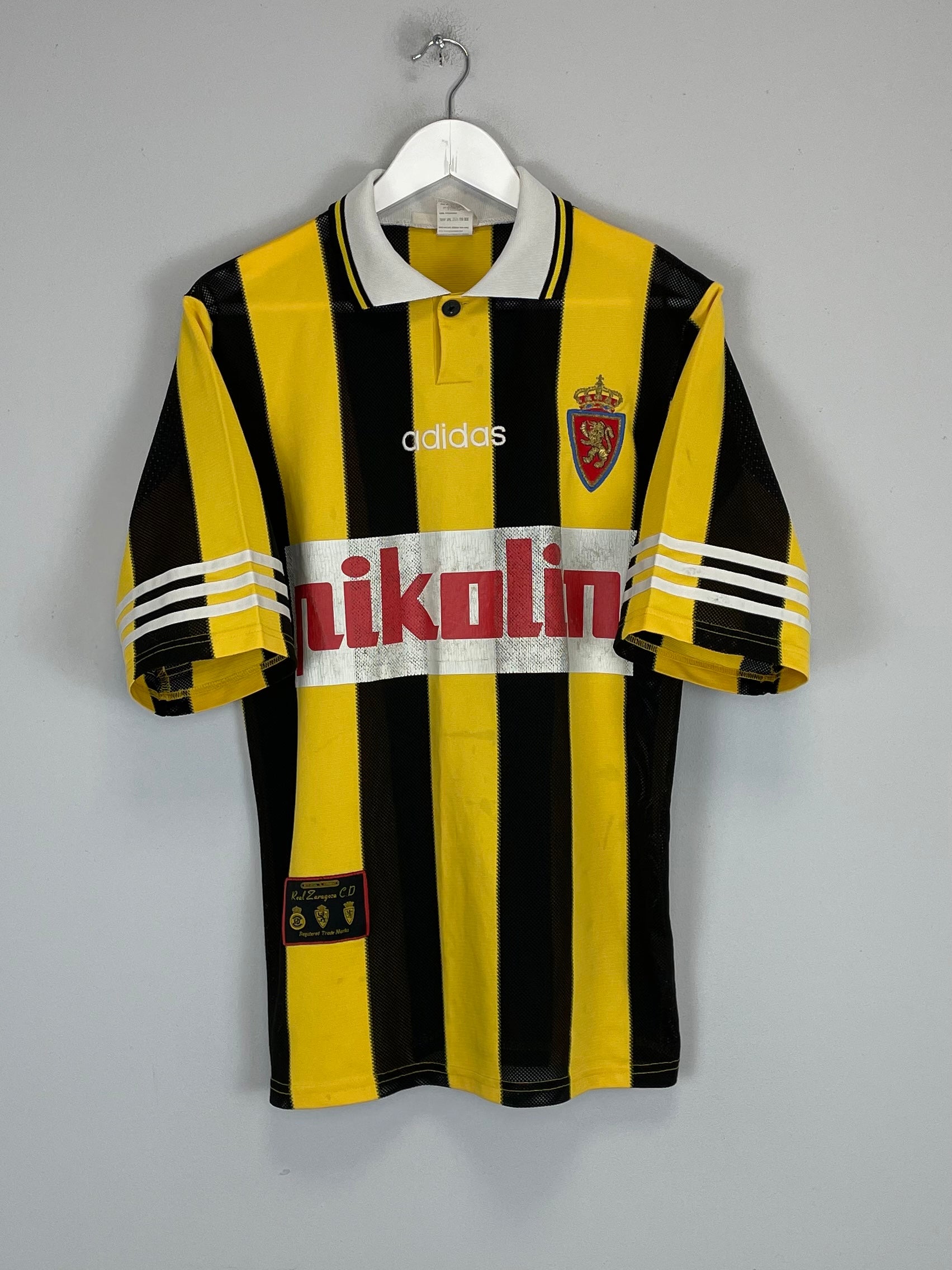 Shop 1996/97 REAL ZARAGOZA AWAY SHIRT (S) ADIDAS, classic football shirts, vintage football shirts & retro soccer jerseys at Cult Kits