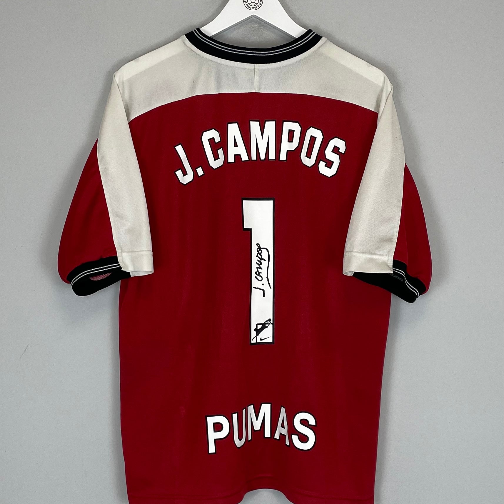 Shop 1997/98 UNAM PUMAS J.CAMPOS #1 GK SHIRT (L) NIKE, classic football shirts, vintage football shirts & retro soccer jerseys at Cult Kits