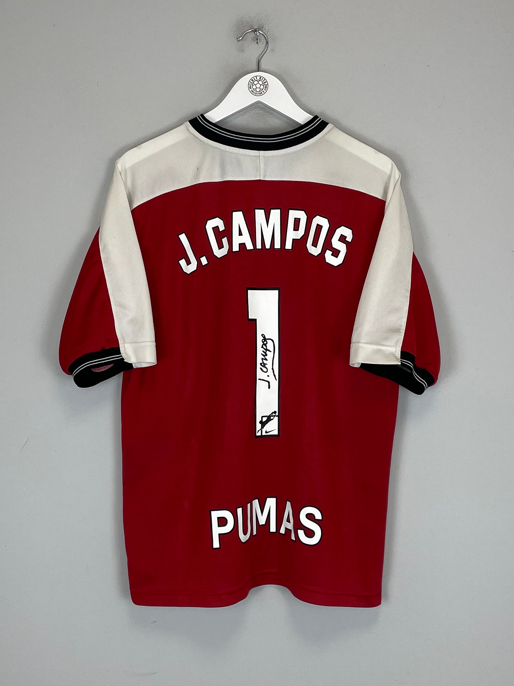 Shop 1997/98 UNAM PUMAS J.CAMPOS #1 GK SHIRT (L) NIKE, classic football shirts, vintage football shirts & retro soccer jerseys at Cult Kits