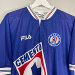 Shop 1998/99 CRUZ AZUL OKAZAKI #57 HOME SHIRT (XL) FILA, classic football shirts, vintage football shirts & retro soccer jerseys at Cult Kits