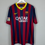 Shop 2013/14 BARCELONA MESSI #10 HOME SHIRT (XL) NIKE, classic football shirts, vintage football shirts & retro soccer jerseys at Cult Kits