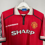Shop 1998/00 MANCHESTER UNITED BECKHAM #7 HOME SHIRT (L) UMBRO, classic football shirts, vintage football shirts & retro soccer jerseys at Cult Kits
