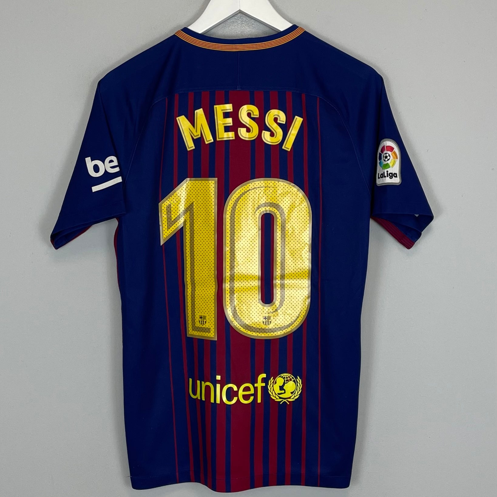 Shop 2017/18 BARCELONA MESSI #10 HOME SHIRT (S) NIKE, classic football shirts, vintage football shirts & retro soccer jerseys at Cult Kits