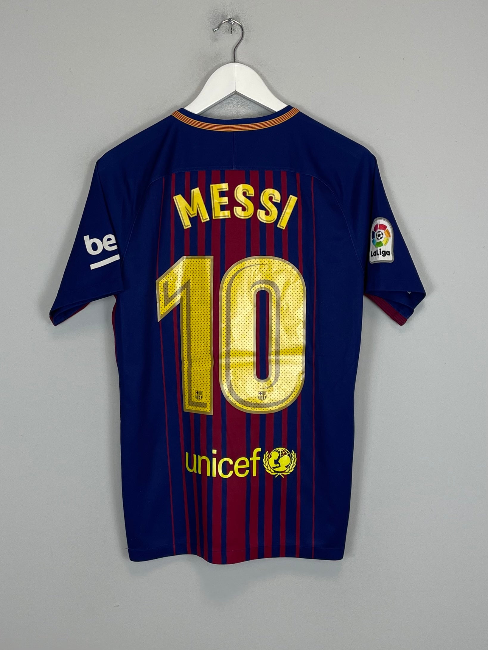 Shop 2017/18 BARCELONA MESSI #10 HOME SHIRT (S) NIKE, classic football shirts, vintage football shirts & retro soccer jerseys at Cult Kits