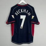 Shop 2000/01 MANCHESTER UNITED BECKHAM #7 THIRD SHIRT (L) UMBRO, classic football shirts, vintage football shirts & retro soccer jerseys at Cult Kits