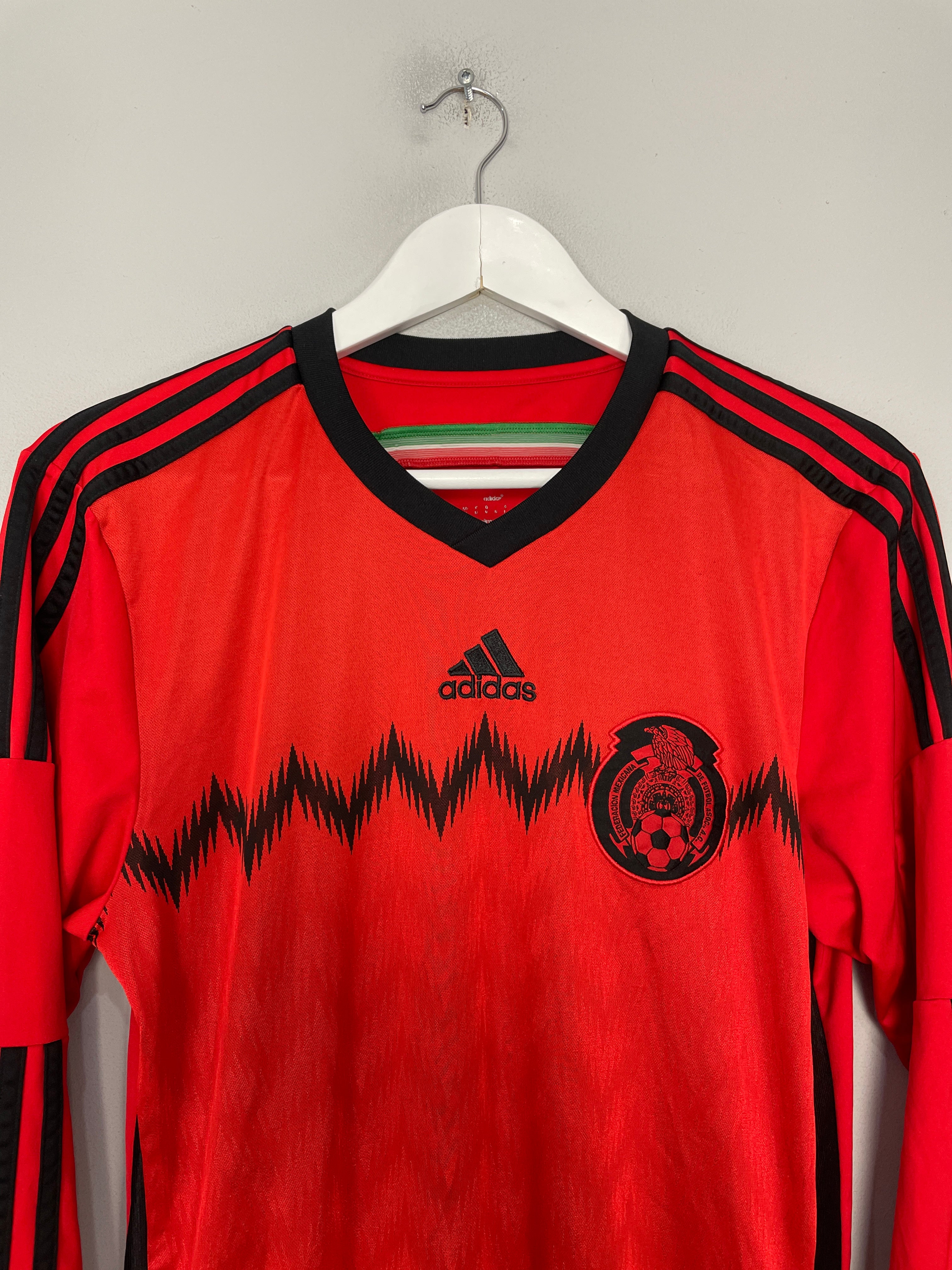 Shop 2013/15 MEXICO L/S AWAY SHIRT (M) ADIDAS, classic football shirts, vintage football shirts & retro soccer jerseys at Cult Kits