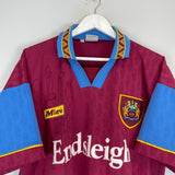 Shop 1995/96 BURNLEY HOME SHIRT (M) MITRE, classic football shirts, vintage football shirts & retro soccer jerseys at Cult Kits