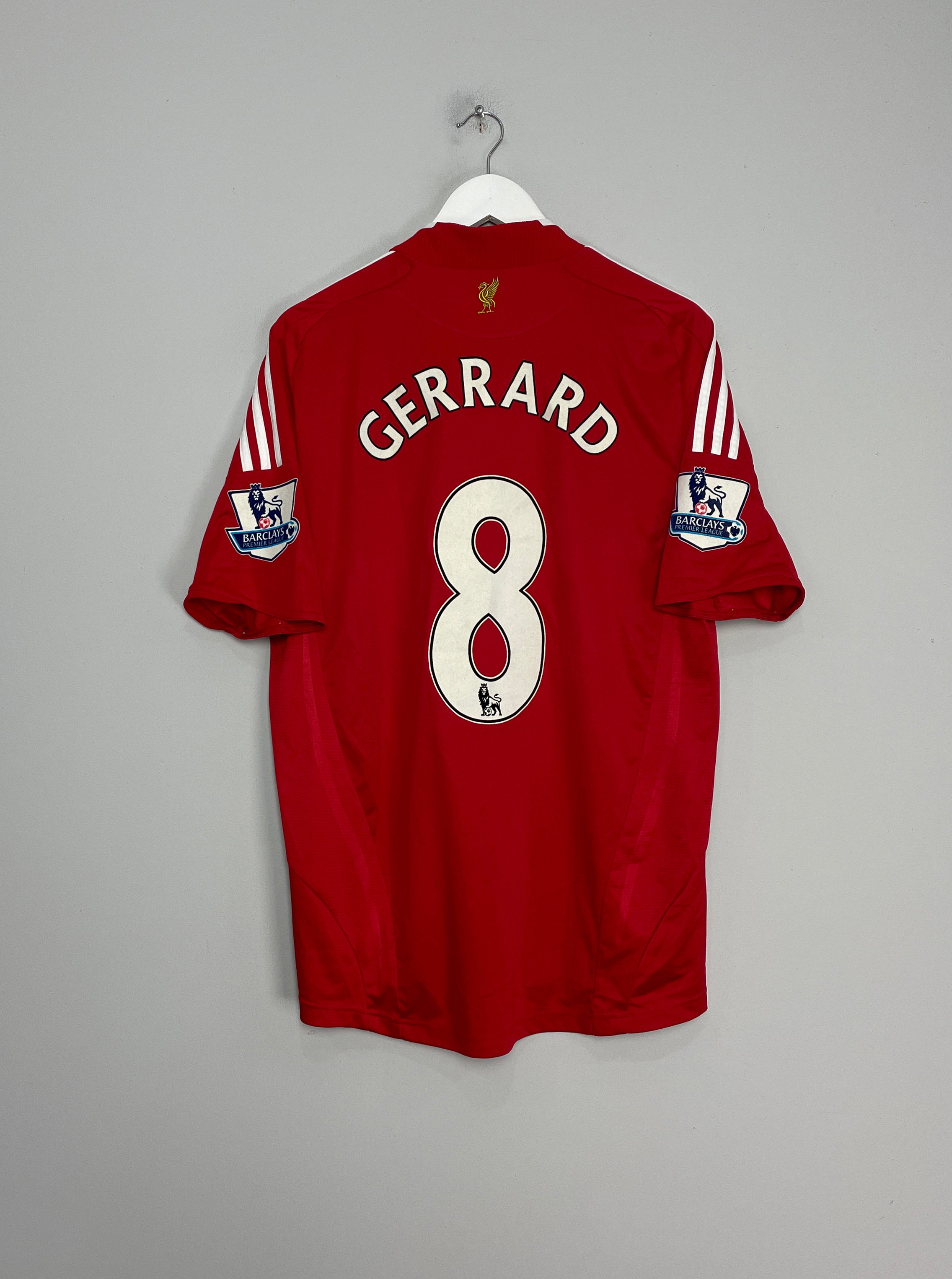 Shop 2008/10 LIVERPOOL GERRARD #8 HOME SHIRT (L) ADIDAS, classic football shirts, vintage football shirts & retro soccer jerseys at Cult Kits