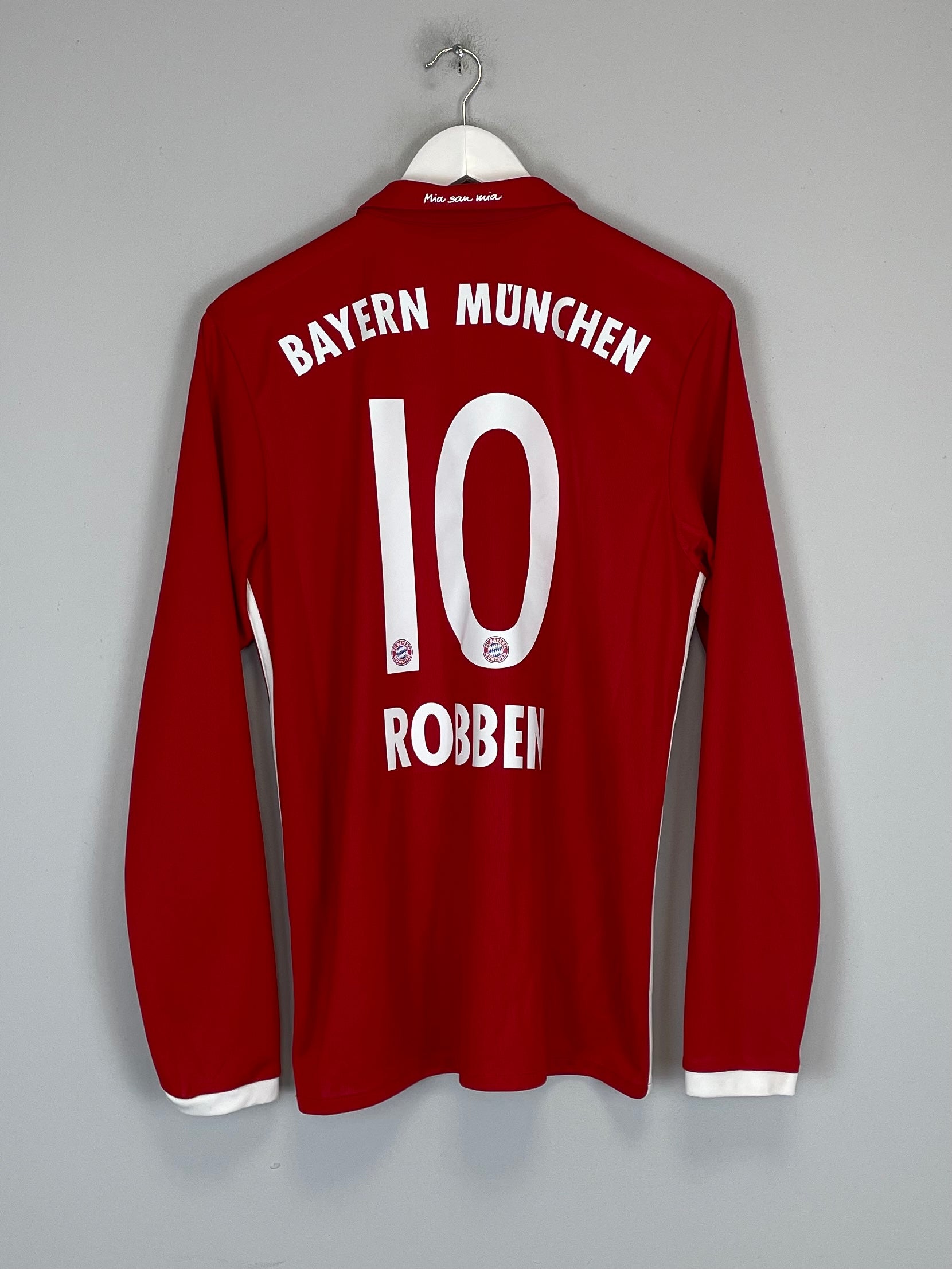 Shop 2016/17 BAYERN MUNICH ROBBEN #10 L/S HOME SHIRT (M) ADIDAS, classic football shirts, vintage football shirts & retro soccer jerseys at Cult Kits