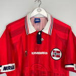Shop 1998/00 NORWAY HOME SHIRT (L) UMBRO, classic football shirts, vintage football shirts & retro soccer jerseys at Cult Kits