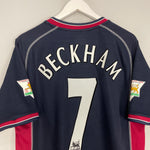 Shop 2000/01 MANCHESTER UNITED BECKHAM #7 THIRD SHIRT (L) UMBRO, classic football shirts, vintage football shirts & retro soccer jerseys at Cult Kits