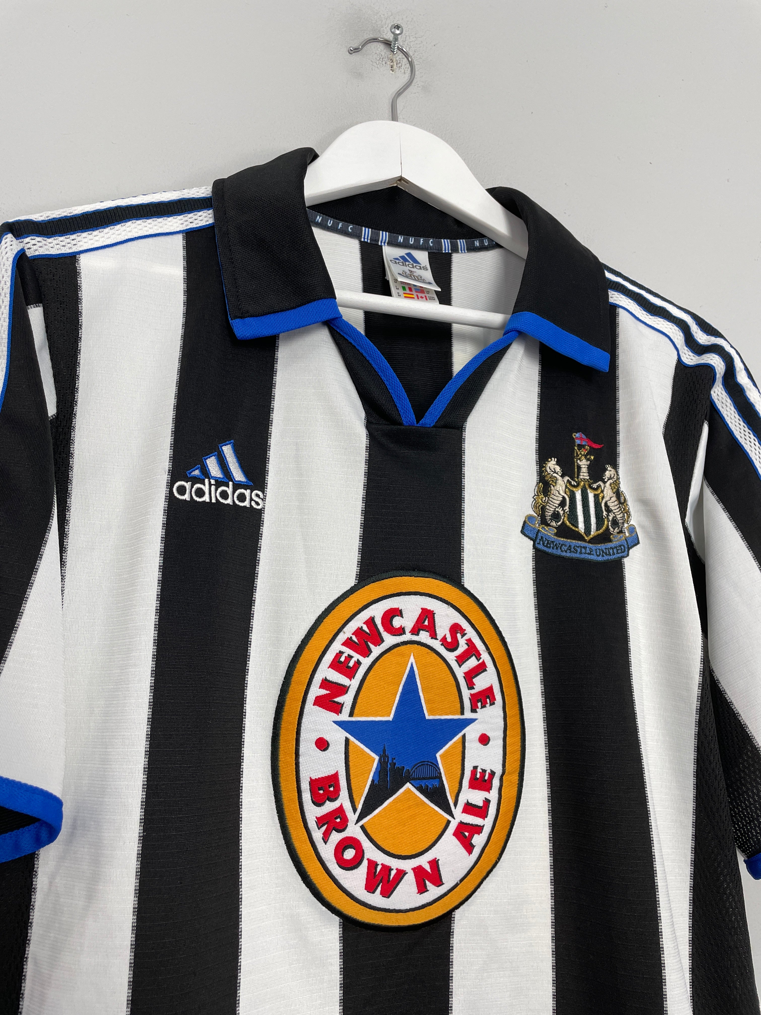 Shop 1999/00 NEWCASTLE SHEARER #9 HOME SHIRT (M) ADIDAS, classic football shirts, vintage football shirts & retro soccer jerseys at Cult Kits