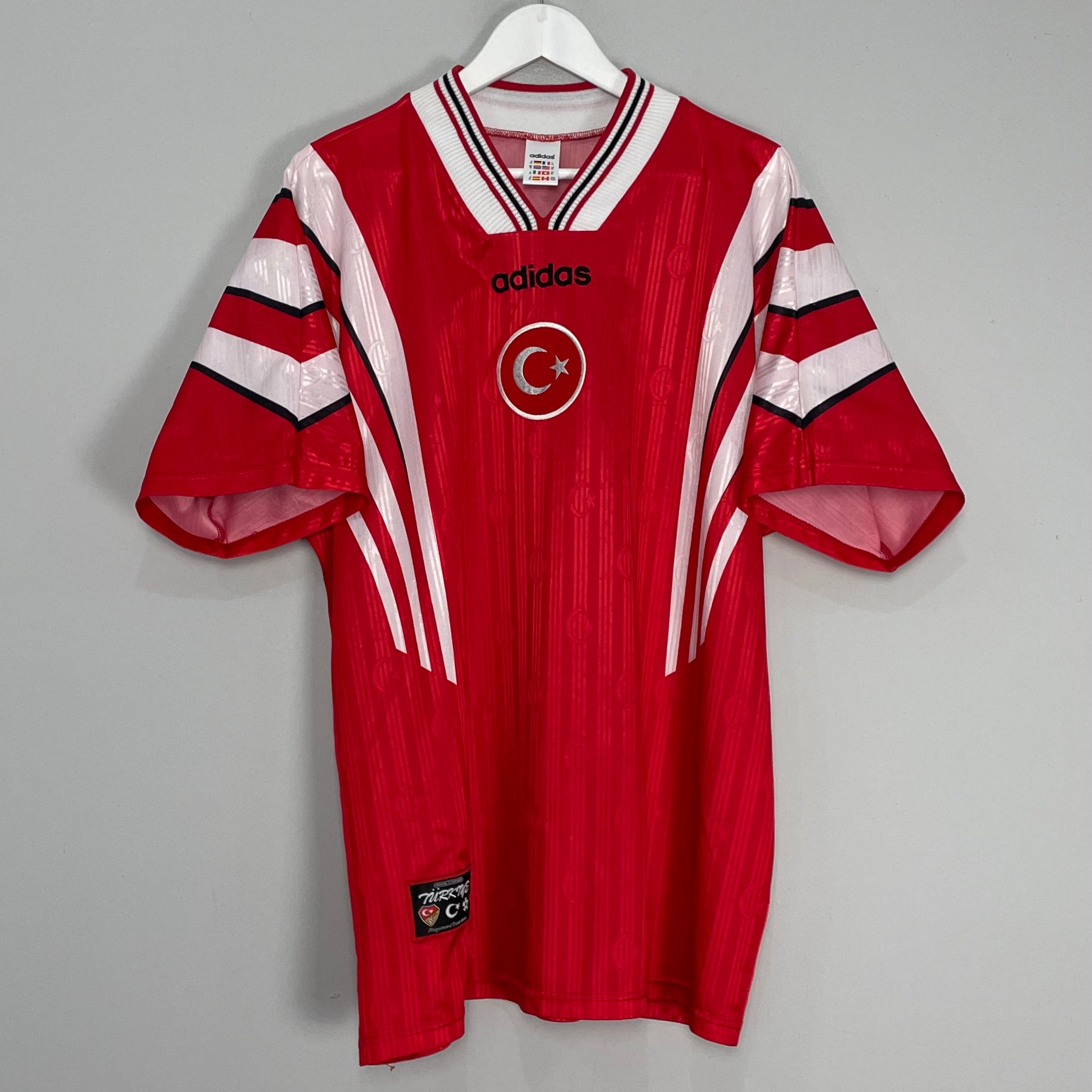 Shop 1996/97 TURKEY HOME SHIRT (XL) ADIDAS, classic football shirts, vintage football shirts & retro soccer jerseys at Cult Kits