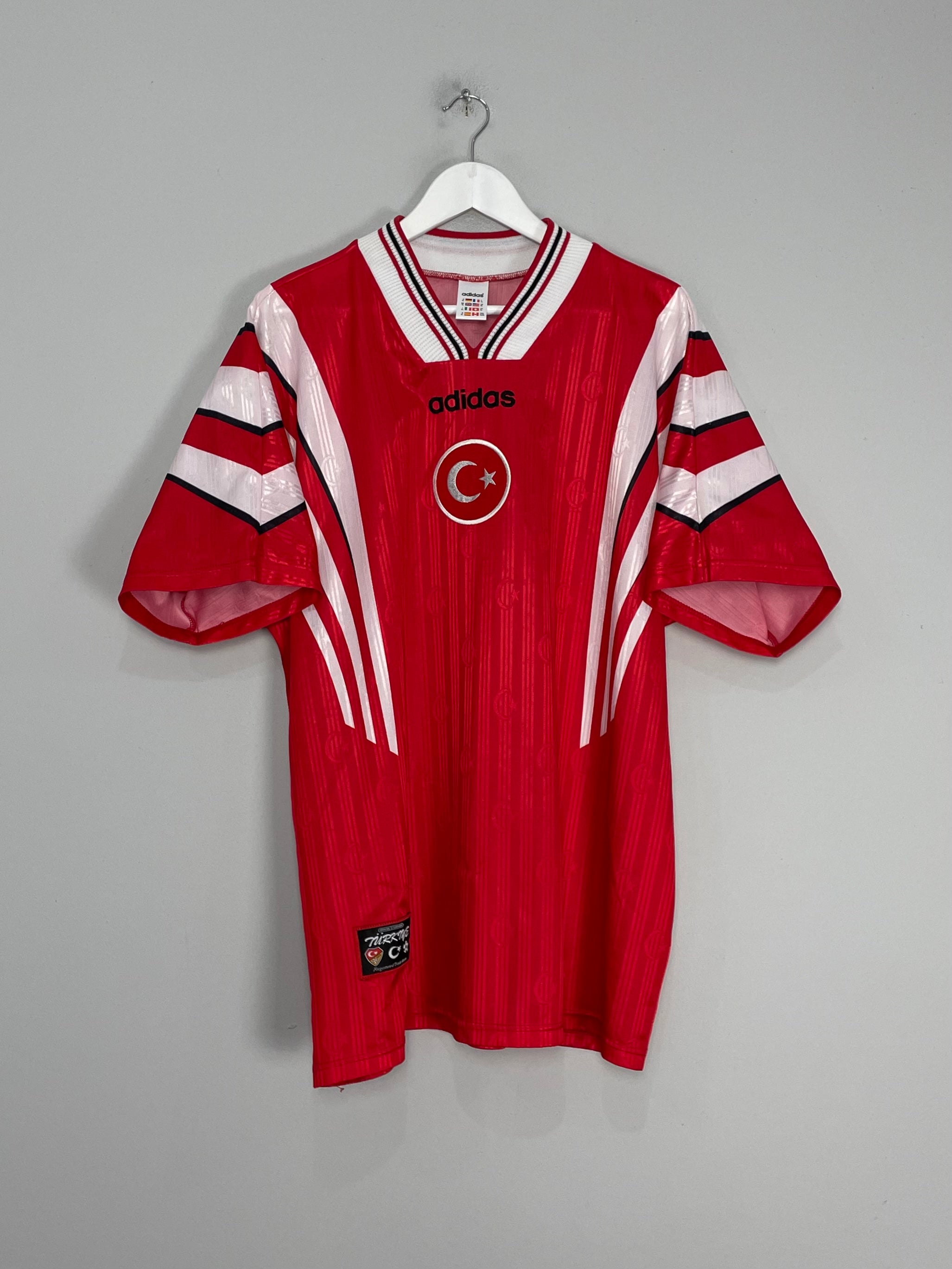Shop 1996/97 TURKEY HOME SHIRT (XL) ADIDAS, classic football shirts, vintage football shirts & retro soccer jerseys at Cult Kits