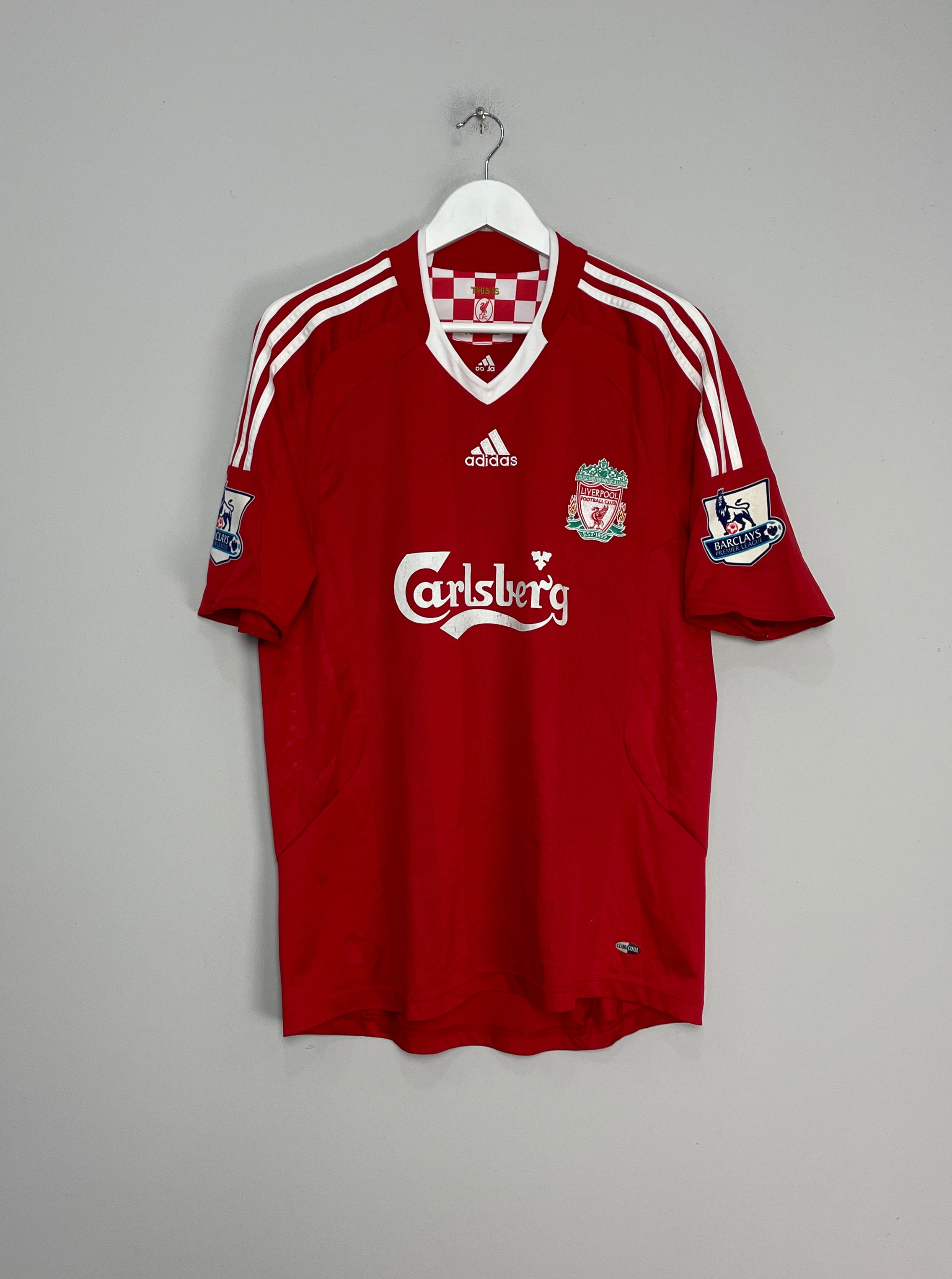 Shop 2008/10 LIVERPOOL GERRARD #8 HOME SHIRT (L) ADIDAS, classic football shirts, vintage football shirts & retro soccer jerseys at Cult Kits
