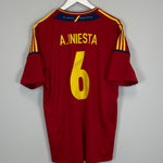 Shop 2011/13 SPAIN A.INIESTA #6 HOME SHIRT (XL) ADIDAS, classic football shirts, vintage football shirts & retro soccer jerseys at Cult Kits