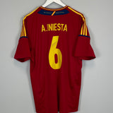 Shop 2011/13 SPAIN A.INIESTA #6 HOME SHIRT (XL) ADIDAS, classic football shirts, vintage football shirts & retro soccer jerseys at Cult Kits