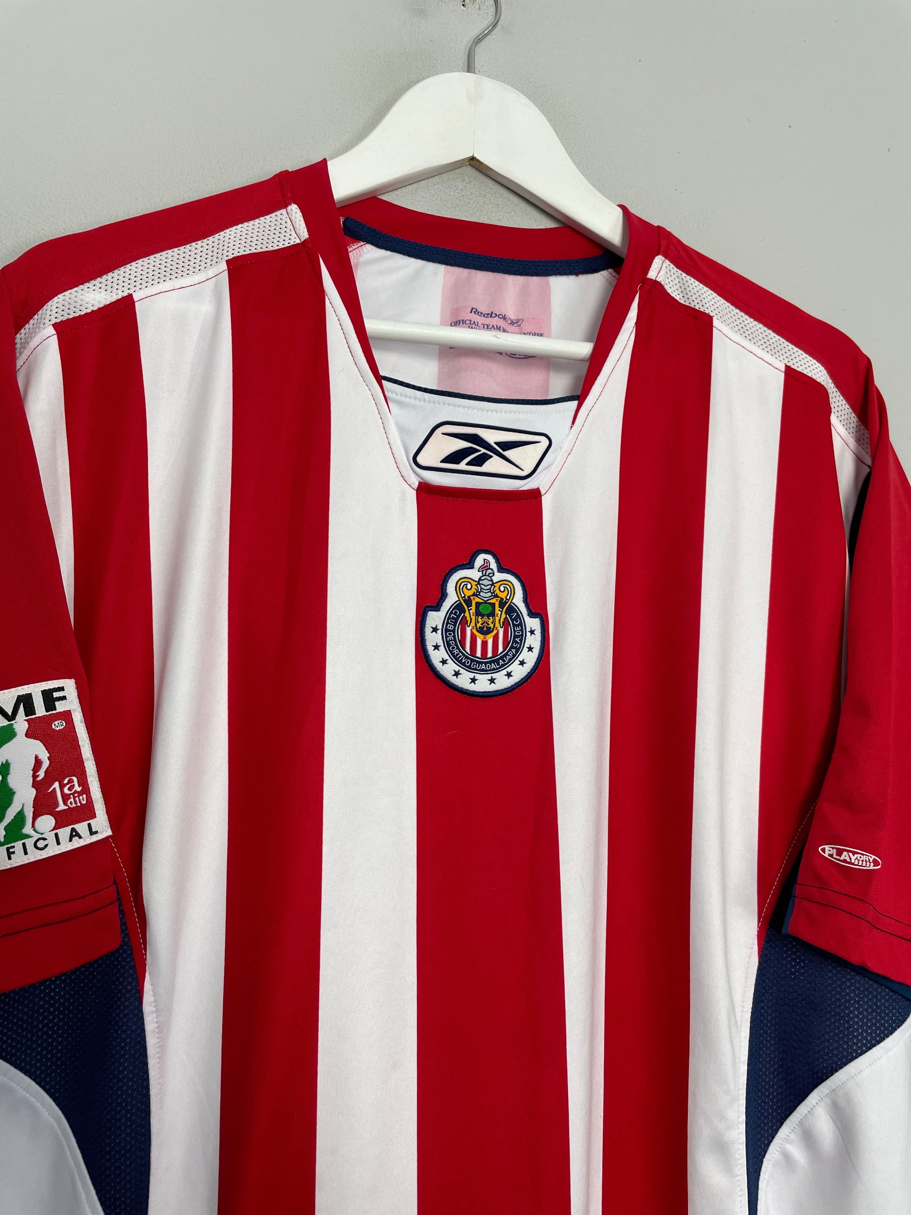 Shop 2005/06 CHIVAS GUADALAJARA HOME SHIRT (L) REEBOK, classic football shirts, vintage football shirts & retro soccer jerseys at Cult Kits