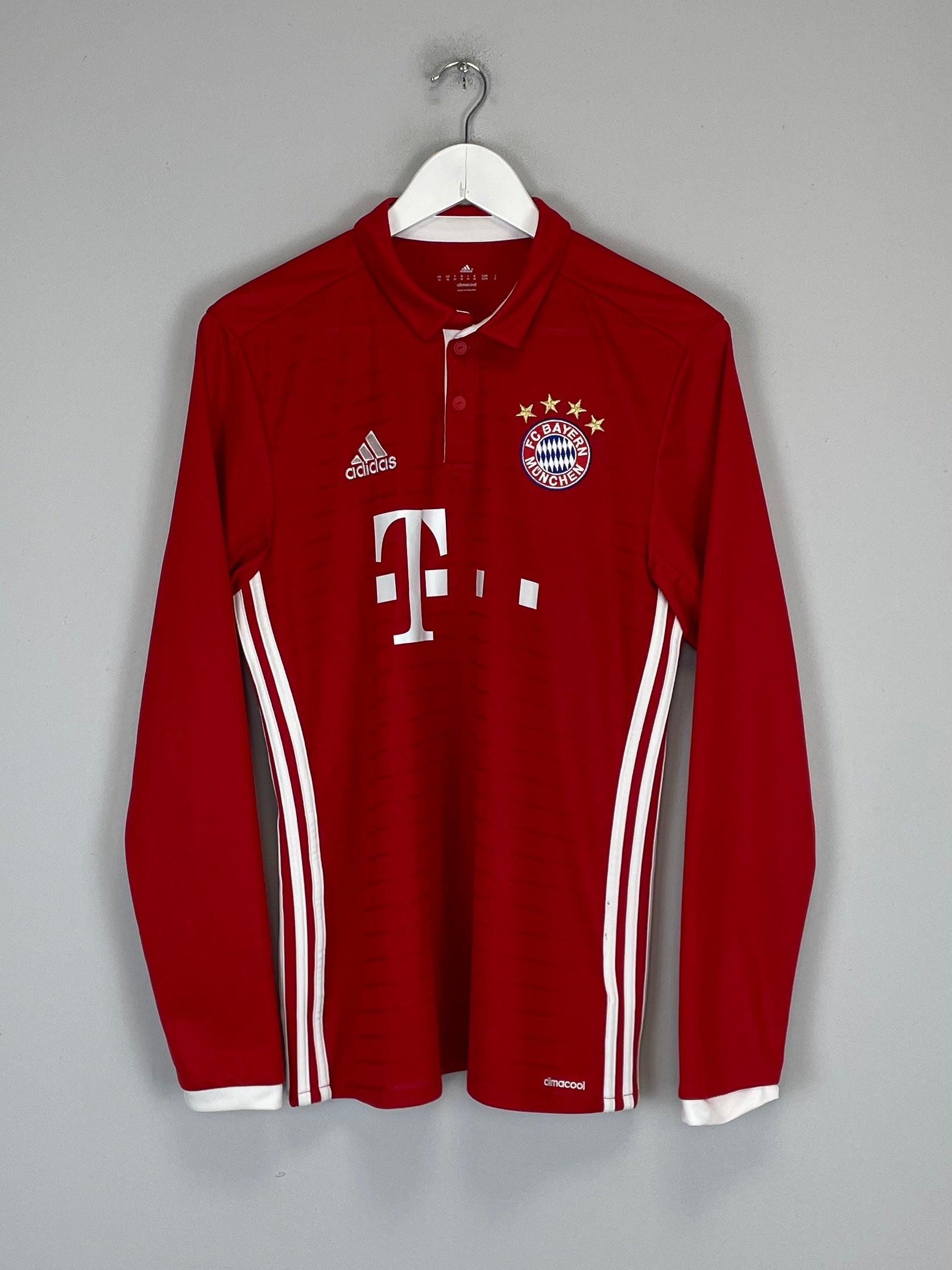 Shop 2016/17 BAYERN MUNICH ROBBEN #10 L/S HOME SHIRT (M) ADIDAS, classic football shirts, vintage football shirts & retro soccer jerseys at Cult Kits