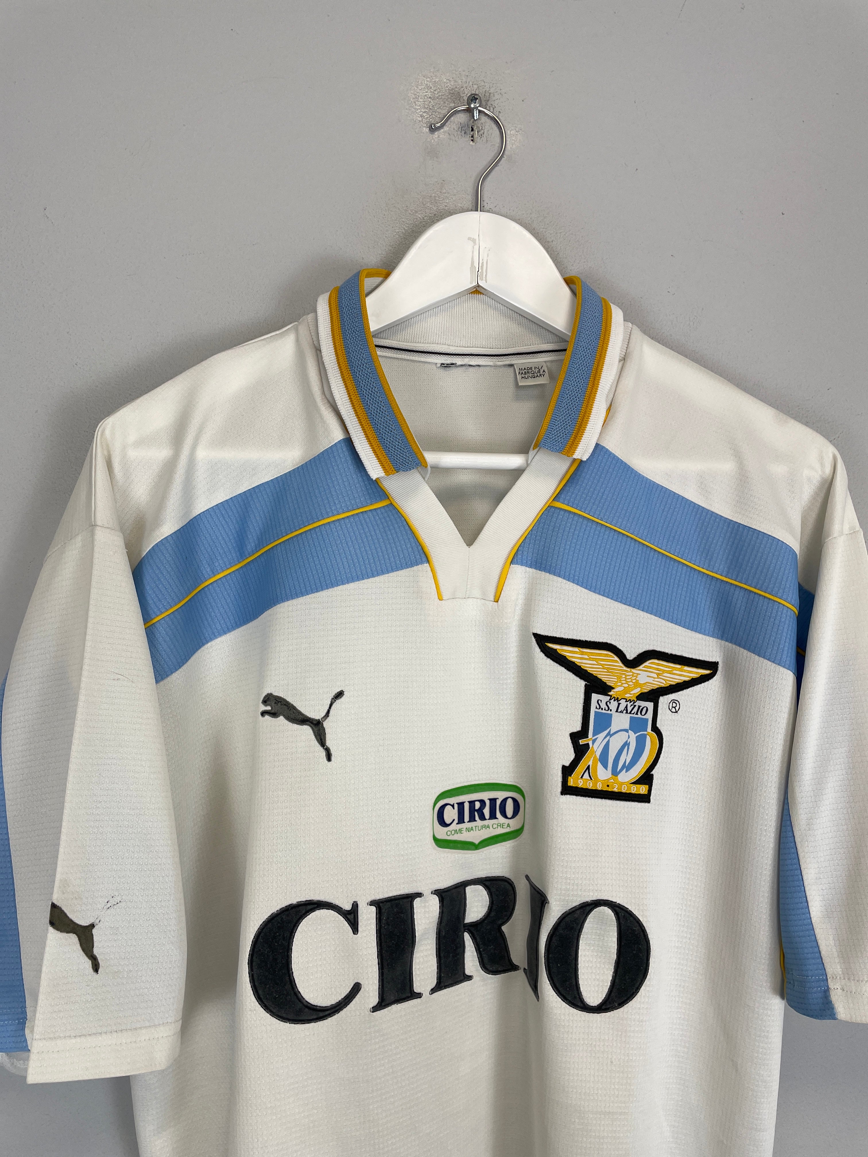 Shop 1999/00 LAZIO CENTENARY AWAY SHIRT (XL) PUMA, classic football shirts, vintage football shirts & retro soccer jerseys at Cult Kits