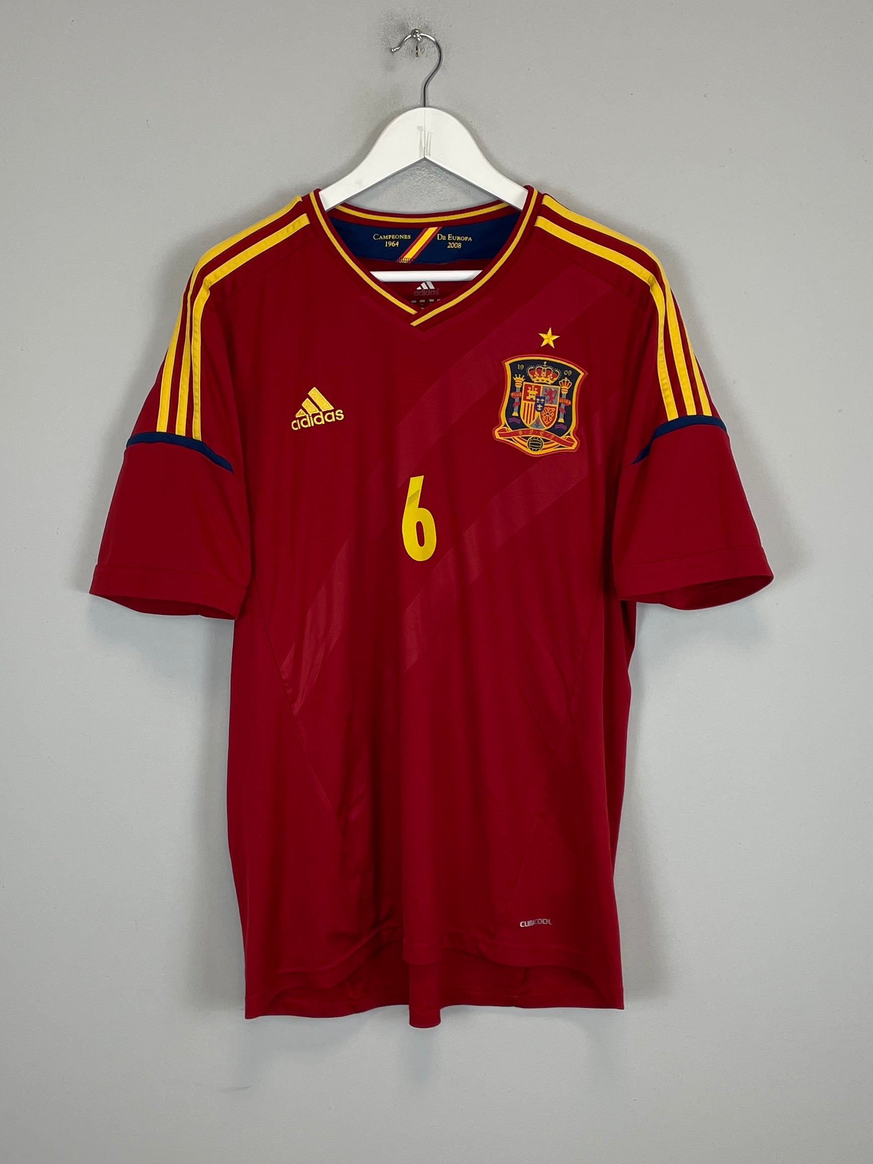 Shop 2011/13 SPAIN A.INIESTA #6 HOME SHIRT (XL) ADIDAS, classic football shirts, vintage football shirts & retro soccer jerseys at Cult Kits