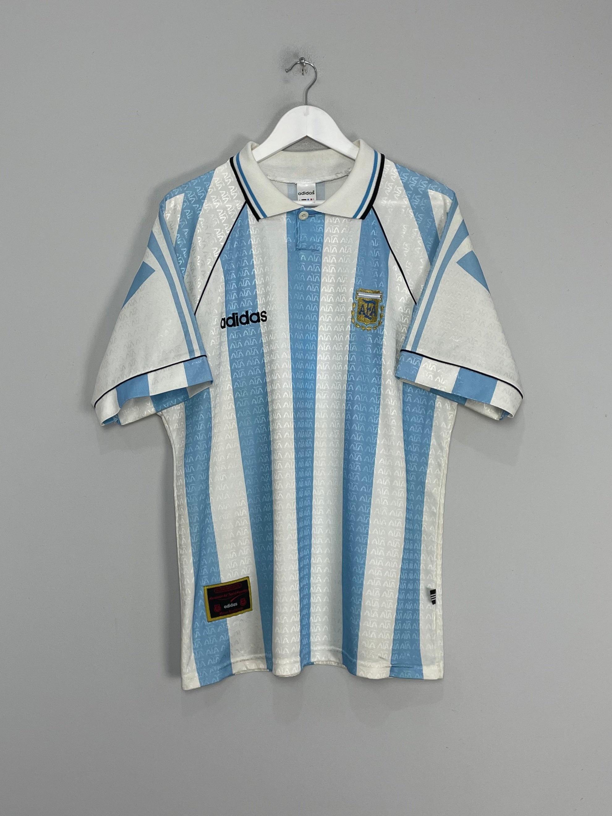 Shop 1996/98 ARGENTINA HOME SHIRT (L) ADIDAS, classic football shirts, vintage football shirts & retro soccer jerseys at Cult Kits