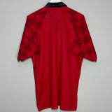 Shop 1996/98 MANCHESTER UNITED HOME SHIRT (XL) UMBRO, classic football shirts, vintage football shirts & retro soccer jerseys at Cult Kits
