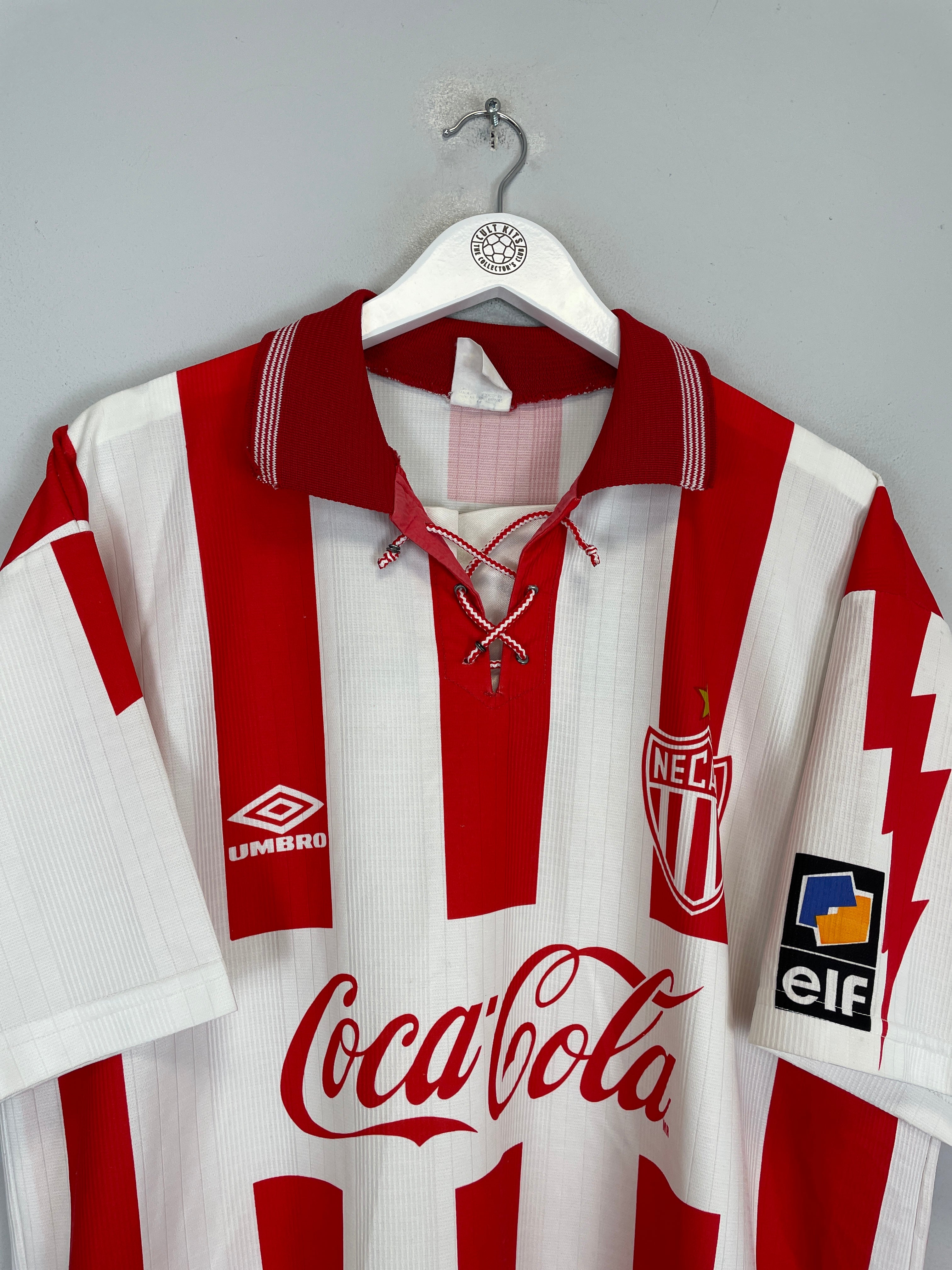 Shop 1995/96 NECAXA HOME SHIRT (XL) UMBRO, classic football shirts, vintage football shirts & retro soccer jerseys at Cult Kits