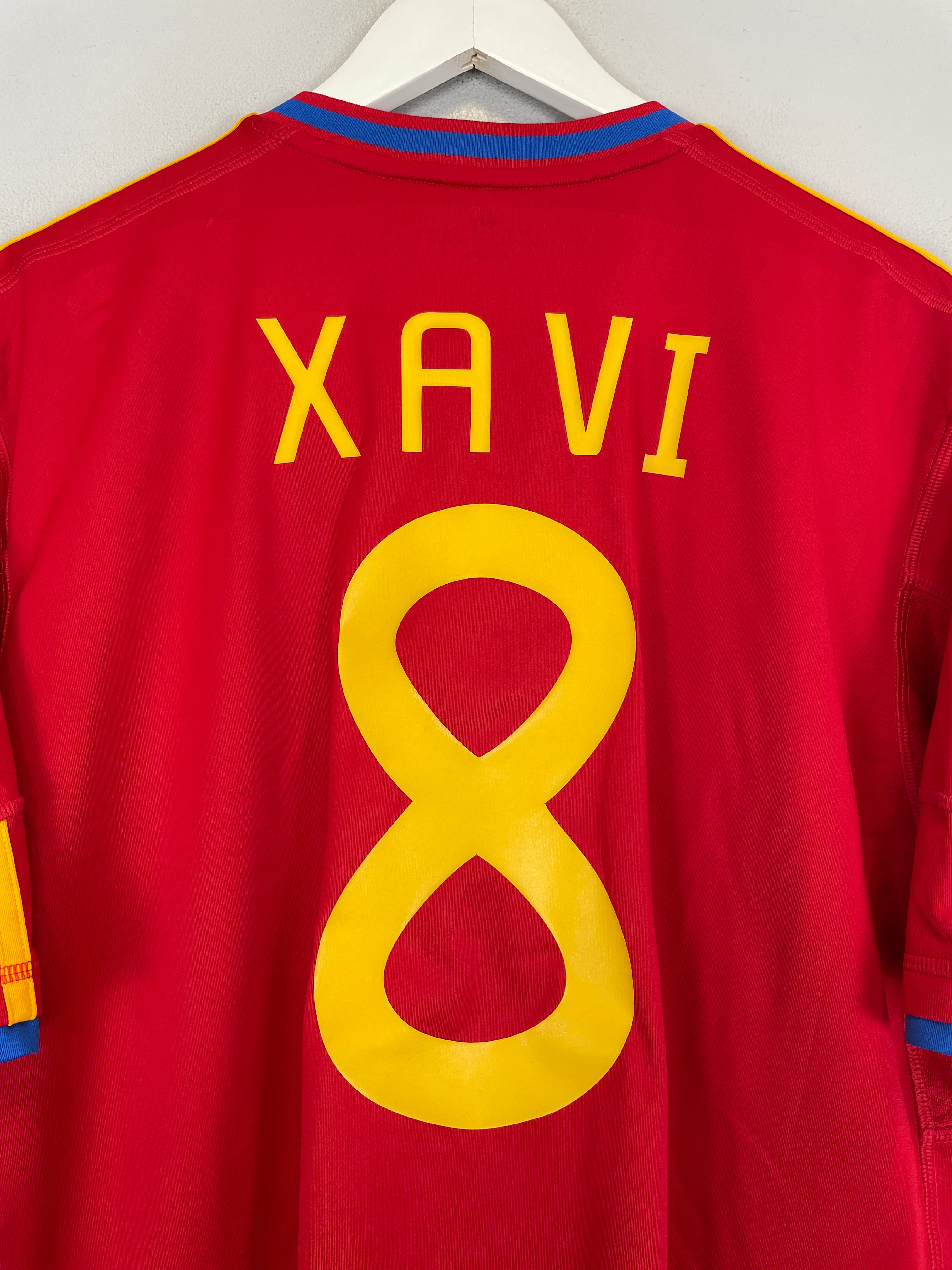 Shop 2009/10 SPAIN XAVI #8 HOME SHIRT (XL) ADIDAS, classic football shirts, vintage football shirts & retro soccer jerseys at Cult Kits