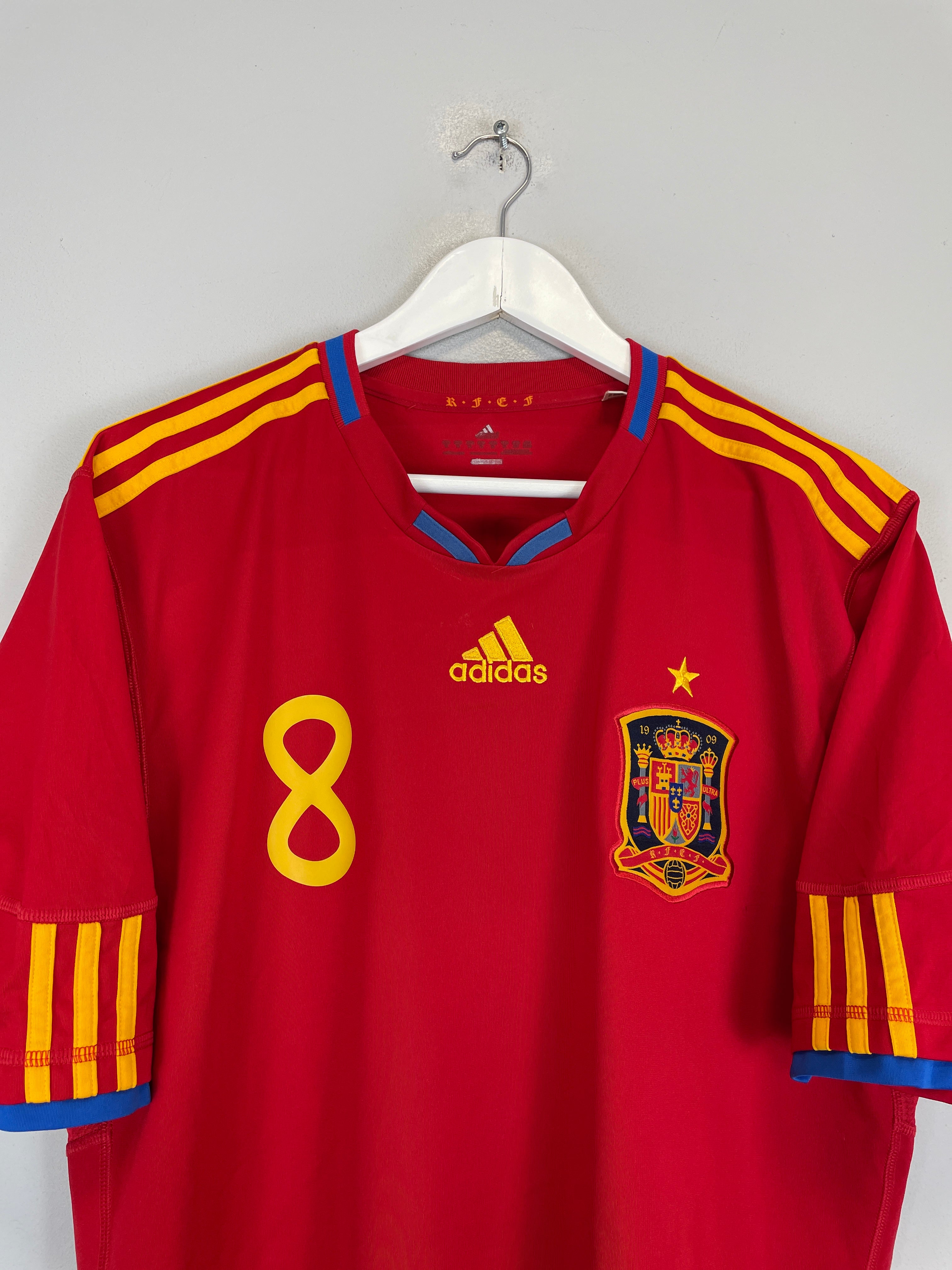 Shop 2009/10 SPAIN XAVI #8 HOME SHIRT (XL) ADIDAS, classic football shirts, vintage football shirts & retro soccer jerseys at Cult Kits