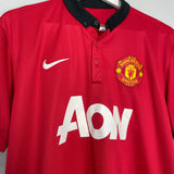 Shop 2013/14 MANCHESTER UNITED VIDIC #15 HOME SHIRT (L) NIKE, classic football shirts, vintage football shirts & retro soccer jerseys at Cult Kits