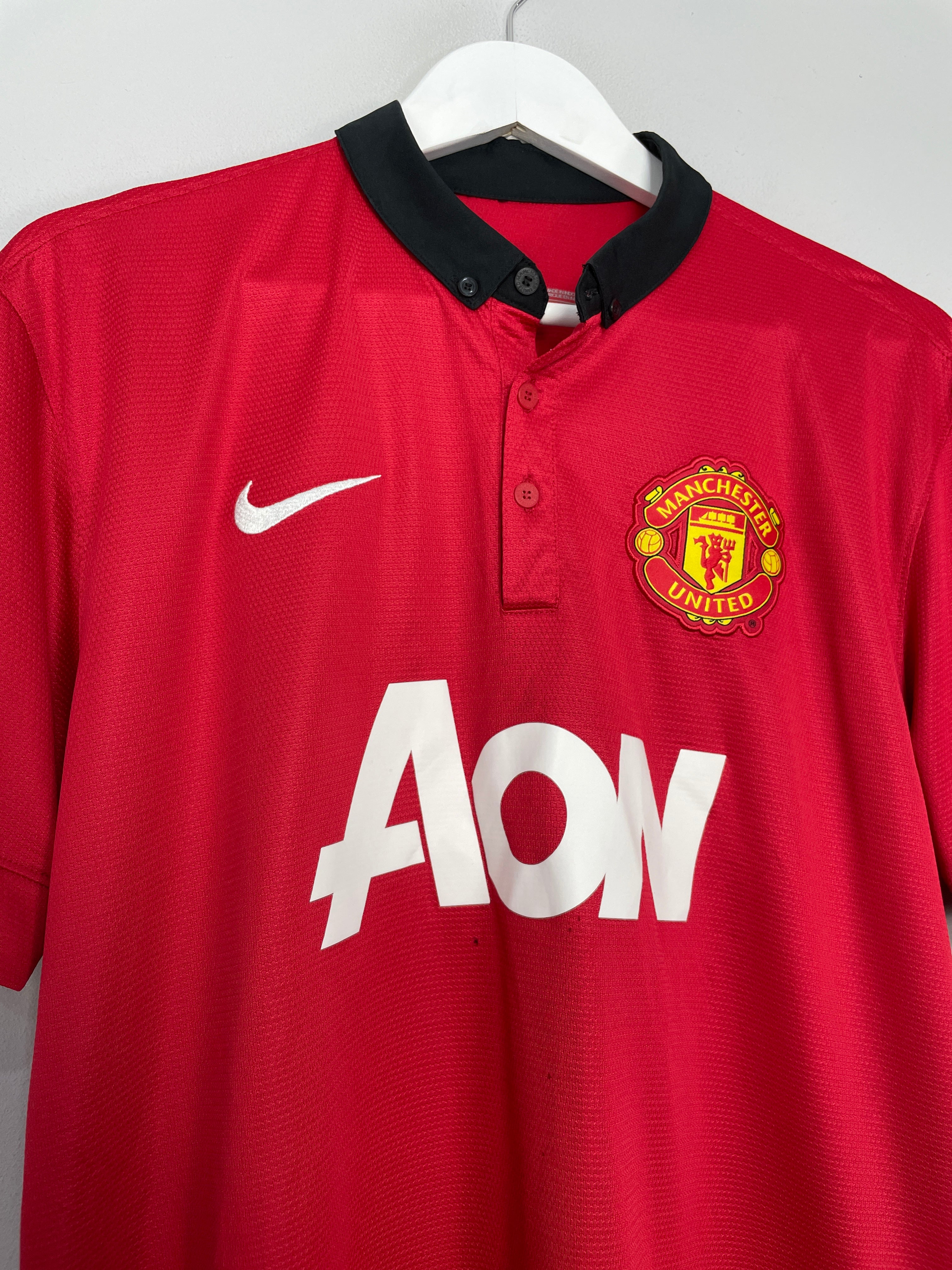 Shop 2013/14 MANCHESTER UNITED VIDIC #15 HOME SHIRT (L) NIKE, classic football shirts, vintage football shirts & retro soccer jerseys at Cult Kits