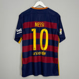 Shop 2015/16 BARCELONA MESSI #10 HOME SHIRT (XL) NIKE, classic football shirts, vintage football shirts & retro soccer jerseys at Cult Kits